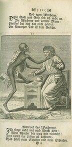 Death dances with a moneylender