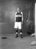 Dwight Britton in basketball uniform 1907