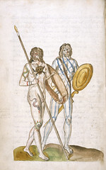 Description of Great Britain and Ireland - caption: 'Drawing of Ancient Britons'