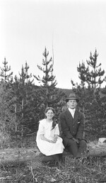 Portrait on a log