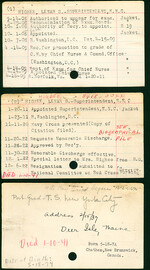 Lena Higbee's Nurse Corps Index Cards