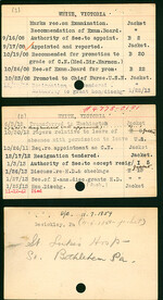 Victoria White's Nurse Corps Index Cards