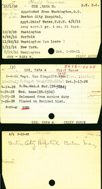 Sara Cox's Nurse Corps Index Cards