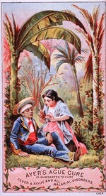 Ayer's Ague Cure Is Warranted To Cure Fever & Ague And All Malarial Disorders