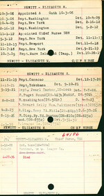Elizabeth M. Hewitt's Nurse Corps Index Card