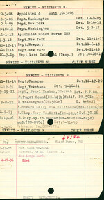 Elizabeth M. Hewitt's Nurse Corps Index Card
