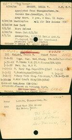 Della Knight's Nurse Corps Index Cards
