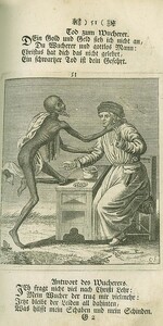 Death dances with a moneylender