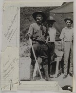 Akseli Gallen-Kallela visiting a silver mine prospectus in Sierra de la Encantada, Mexico, 1924; print 2 of the photograph.