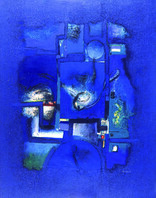 Puzzli V Autor: Sachiko Koshikoku Ano:1972 TÃ©cnica: AcrÃ­lica sobre tela DimensÃ£o:141cm x 110cm