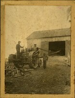 Men with steam tractor, c. 1900