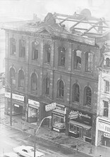 Masonic Hall after the fire of 1968