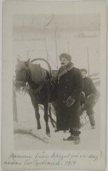 Akseli Gallen-Kallela come home to Ruovesi for one day before travelling to Germany during the Finnish Civil War, 1918.