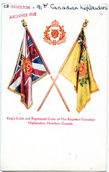 King's Colour and Regimental Colour of91st Regiment Canadian Highlanders, Hamilton, Canada, n.d