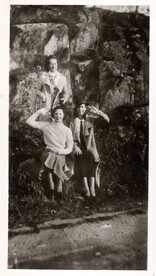 Friends on Rocks Below Northbrook - 1930s