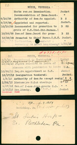 Victoria White's Nurse Corps Index Cards