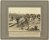 Members of the 2nd Australian Pioneer Battalion making a wagon track at Chateau Wood, Ypres