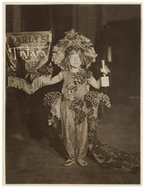 Girl in Bacchic costume with banner advertising Hardy's Tintara Wines