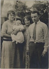 Mr. HartmanÂ´s wife, daughter, son-in-law and grandchild, possibly in Chicago, 1924: Mr. Hartman met Akseli Gallen-Kallela by chance and gave him the photograph.