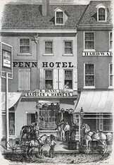 Penn Hotel & Denny's harness shop, [December 1848]