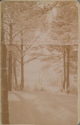 Snow-covered landscape in the Malmi of Helsinki where Akseli Gallen-Kallela lived with his wife Mary during the winter of 1891