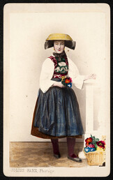 Portrait of a woman in folk costume from Hamburg