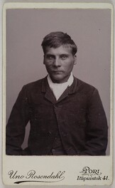 Karl Edvard Lindell, arrested for pickpocketing, in Pori, 1894.