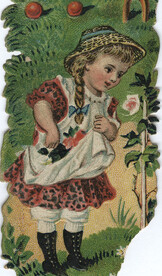 [Cutout depicting a girl with croquet equipment]