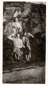 Friends on Rocks Below Northbrook - 1930s