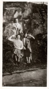 Friends on Rocks Below Northbrook - 1930s