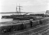 Boats moored by a harbour, in an unknown location (probably Schull, Co Cork)
