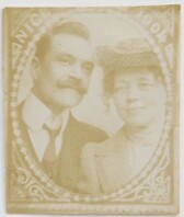 Small framed portrait of Axel and Mary GallÃ©n, probably from their trip to France, 1904; print 1 of the photograph.