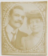 Small framed portrait of Axel and Mary GallÃ©n, probably from their trip to France, 1904; print 1 of the photograph.