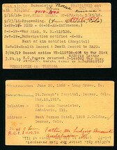 Theresa Burmeister Nurse Corps index card