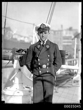 Chilean navy officer on board GENERAL BAQUEDANO