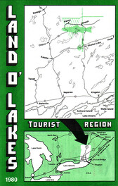 1980 Land O' Lakes Tourist Association Map Cover