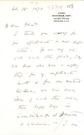 [Letter, Charles R. Darwin to William Darwin Fox, February 14, 1878 Page 1]