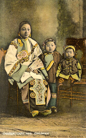 Chinese lady and children, Victoria, B.C.