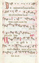 Leaf from a Medieval Gradual, Fragment