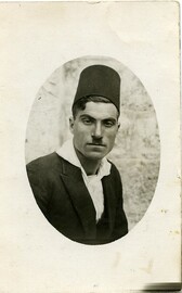 Portrait, Armenian man wearing a fez