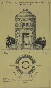 Gustaf NystrÃ¶m: Building for a well at Kirjola estate