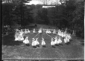 Dancers around the May pole at Western College on Tree Day 1916