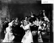 Beta girls gathered around table ca. 1899