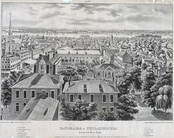 Panorama of Philadelphia from the State House steeple. East, c1838.