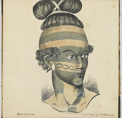 Tattooed man, Tahuata, Polynesia, 1839, James Addison