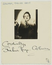 Thelma Raye-Colman, wife of film star Ronald Colman, ca. 1939 / De Mirjian, NY