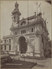 Exterior of Brazilian pavilion. Paris World Exhibition 1889