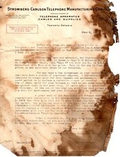 Stromberg-Carlson Telephone Manufacturing Co. Letter