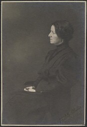 Studio portrait of a woman.
