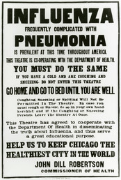 Influenza frequently complicated with pneumonia is prevalent at this time throughout America